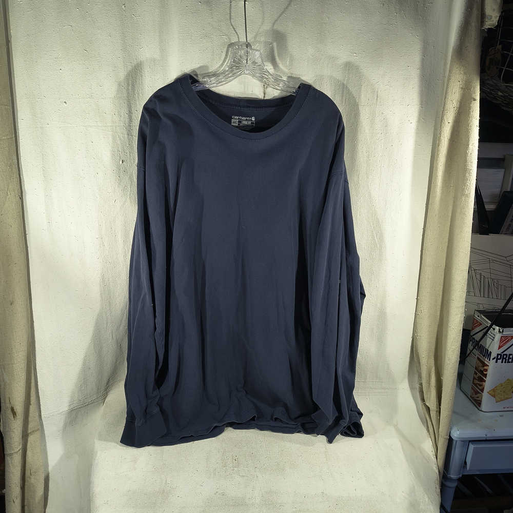Carhartt Steel Blue Men's Size 4 XL Loose Fit L S Tee Shirt